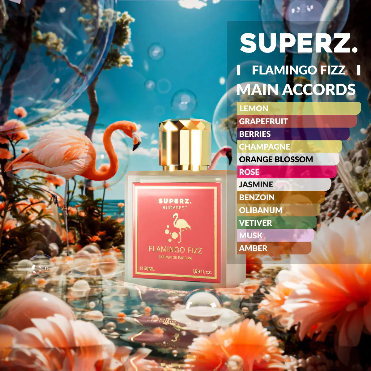 Flamingo Fizz Extrait de Parfum SUPERZ. BUDAPEST - Muestra 3 ml - Image 2