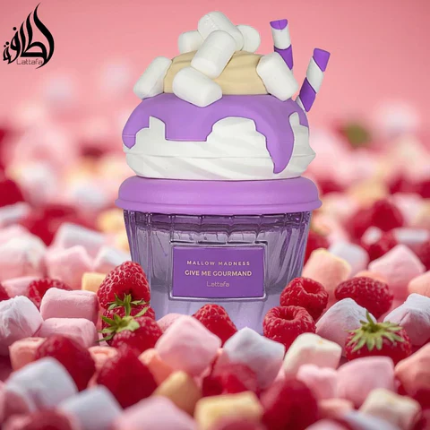 GIVE ME GOURMAND Mallow Madness LATTAFA - Muestra 5 ml - Image 3