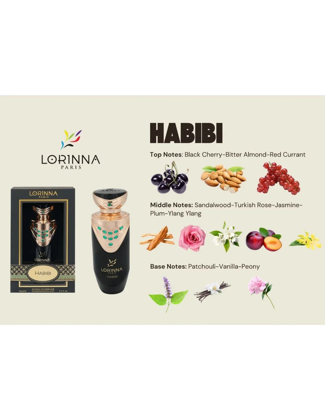 Habibi Extrait De Perfume Lorinna 100ml - Image 2
