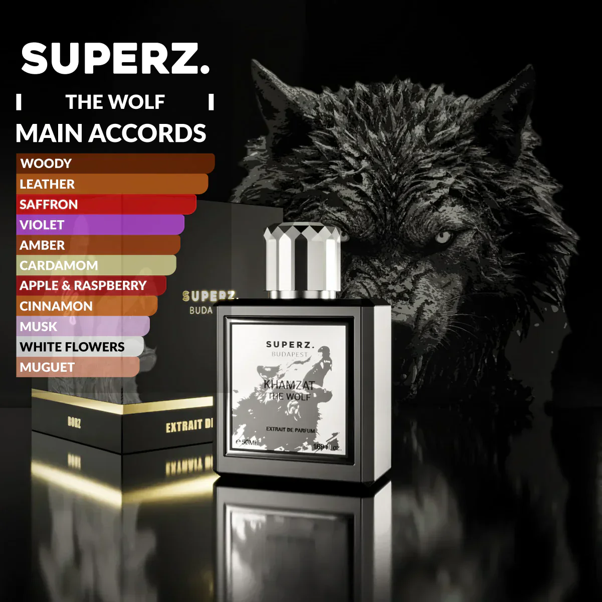 Khamzat - The Wolf Extrait de Parfum SUPERZ. BUDAPEST - Muestra 5 ml - Image 2