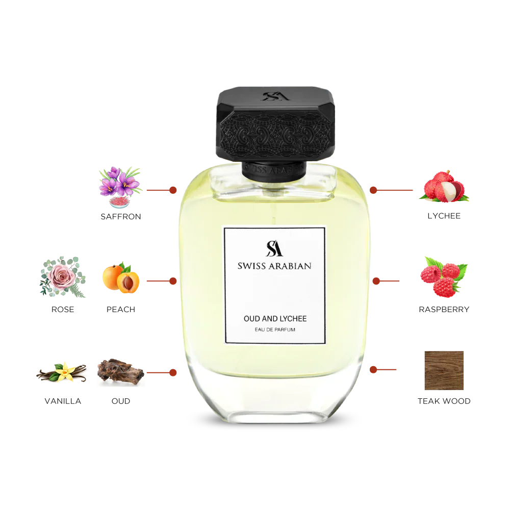 Oud And Lychee SWISS ARABIAN 100ml - Muestra 5 ml - Image 2
