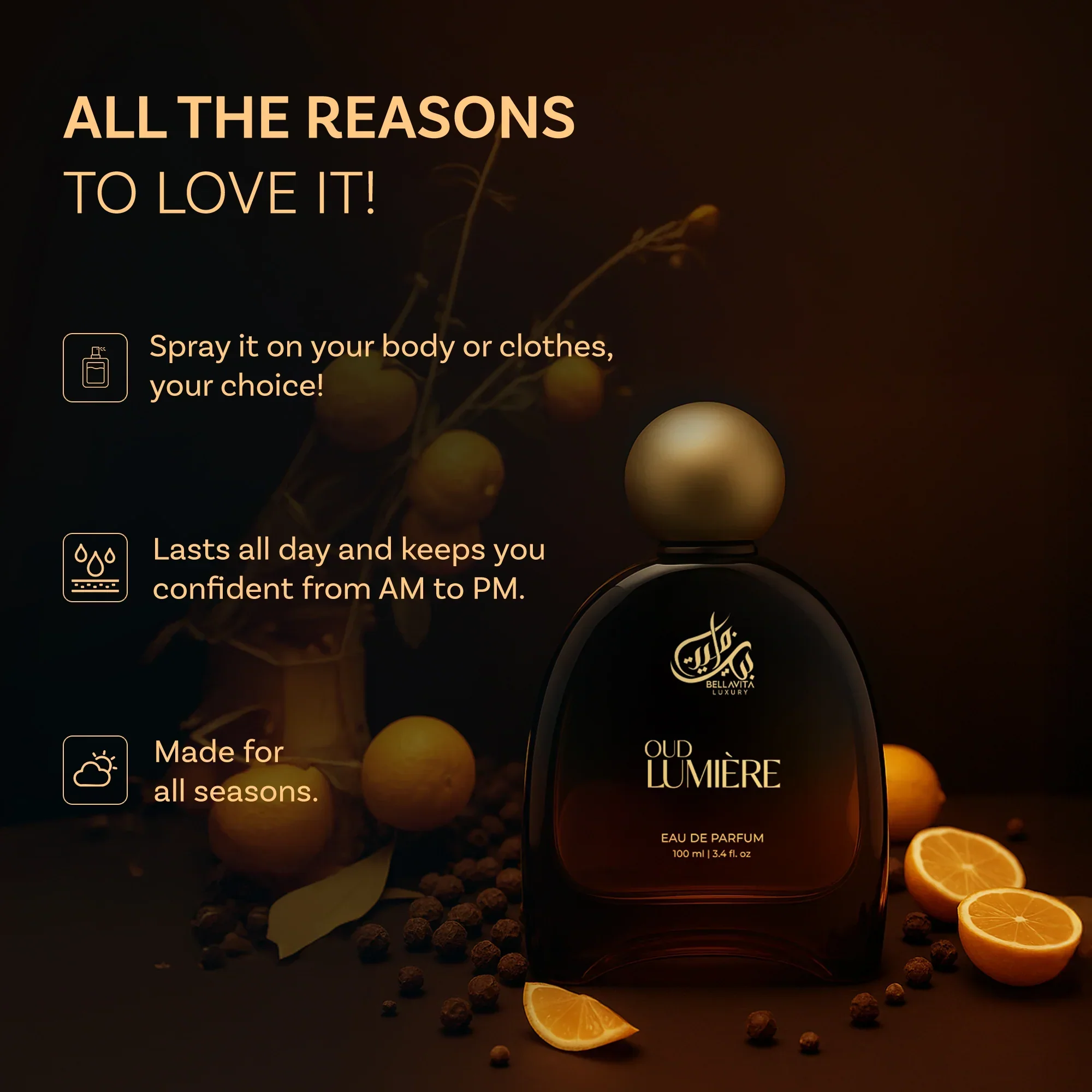 Oud Lumière BELLAVITA - Muestra 3 ml - Image 3