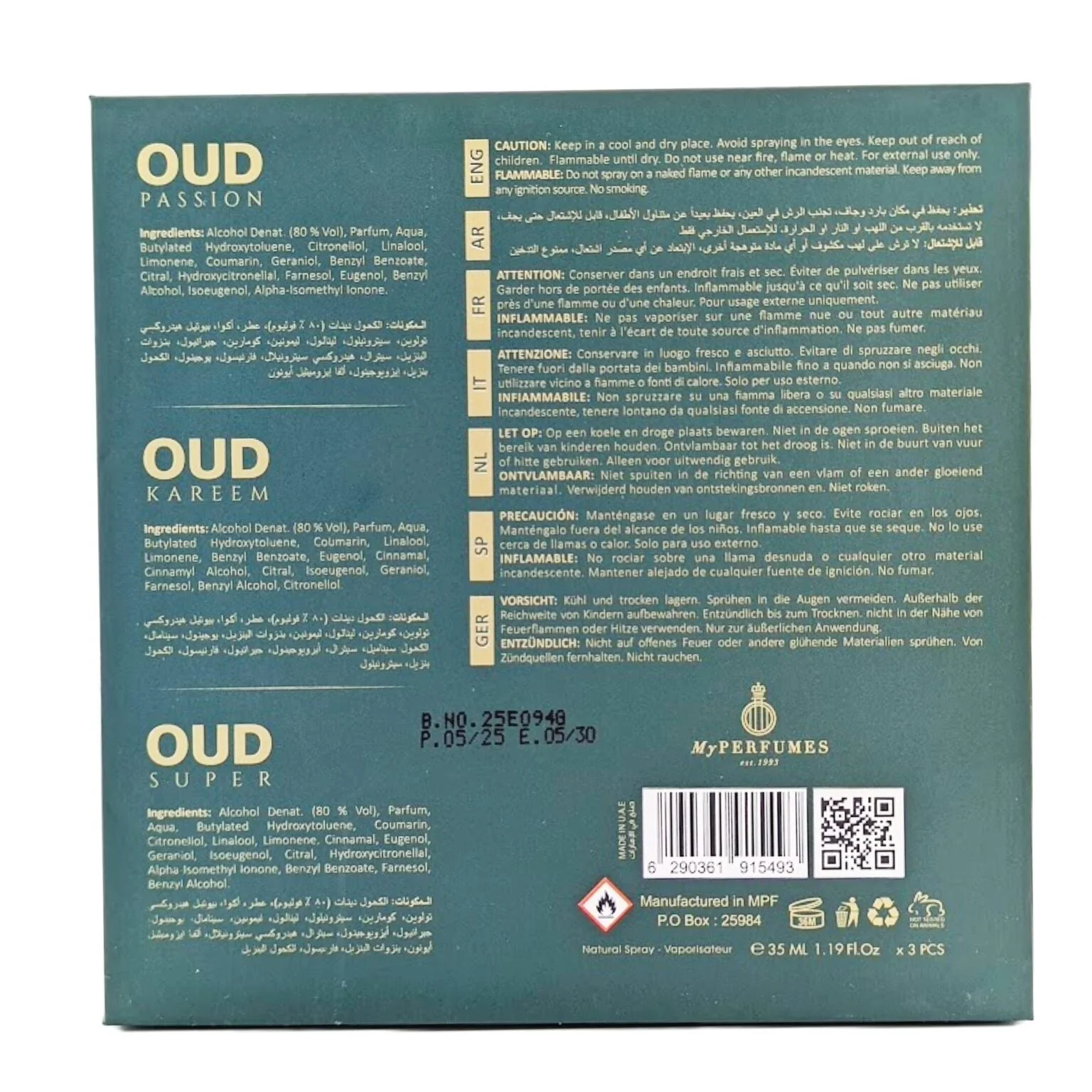 Oud Trio Set MyPERFUMES 3 x 35ml - Image 3
