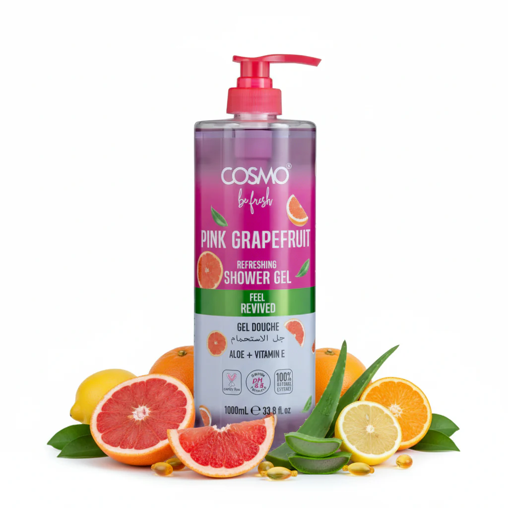 Be Fresh Pink Grapefruit Shower Gel COSMO 1000ml - Image 2