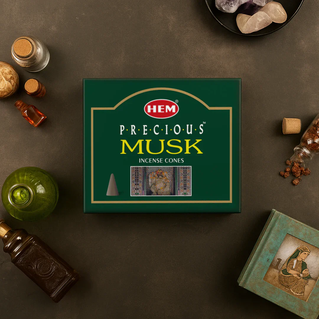 Precious Musk Conos de Incienso HEM 25gr (10 conos) - Image 3