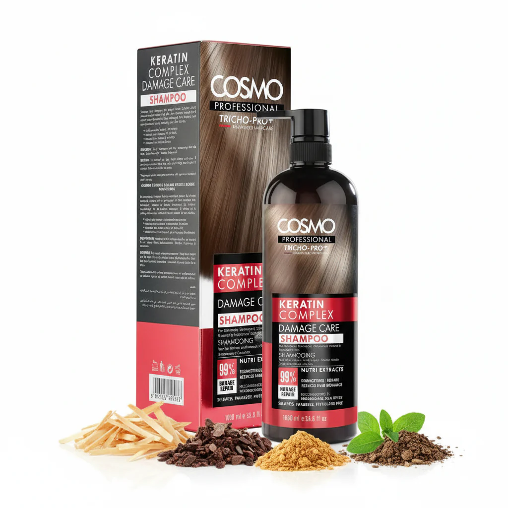 Professional Tricho Pro+ Keratin Complex Damage Hair Shampoo COSMO 1000ml