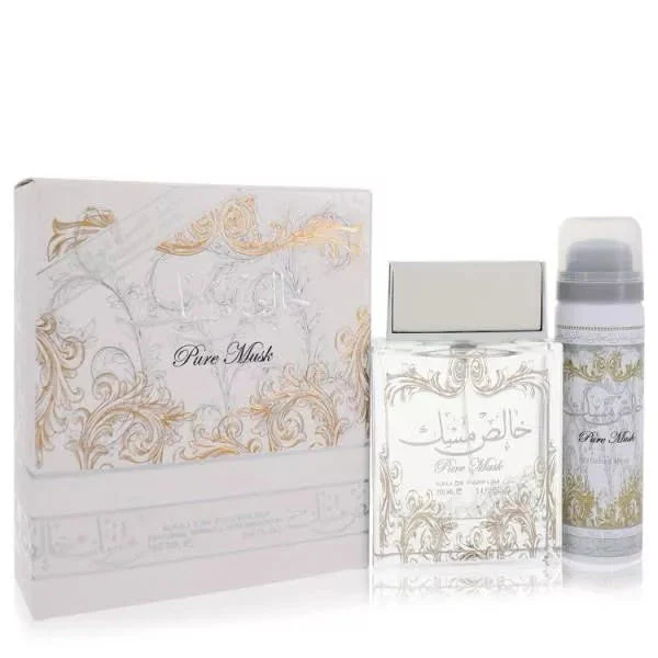 Pure Musk LATTAFA + Deo 50ml - Muestra 5 ml