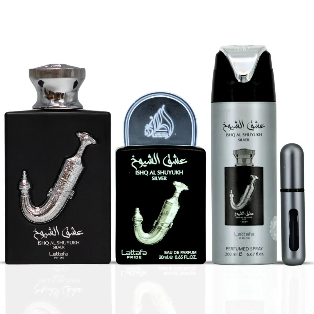 Set Regalo Ishq Al Shuyukh Silver LATTAFA PRIDE - Image 3
