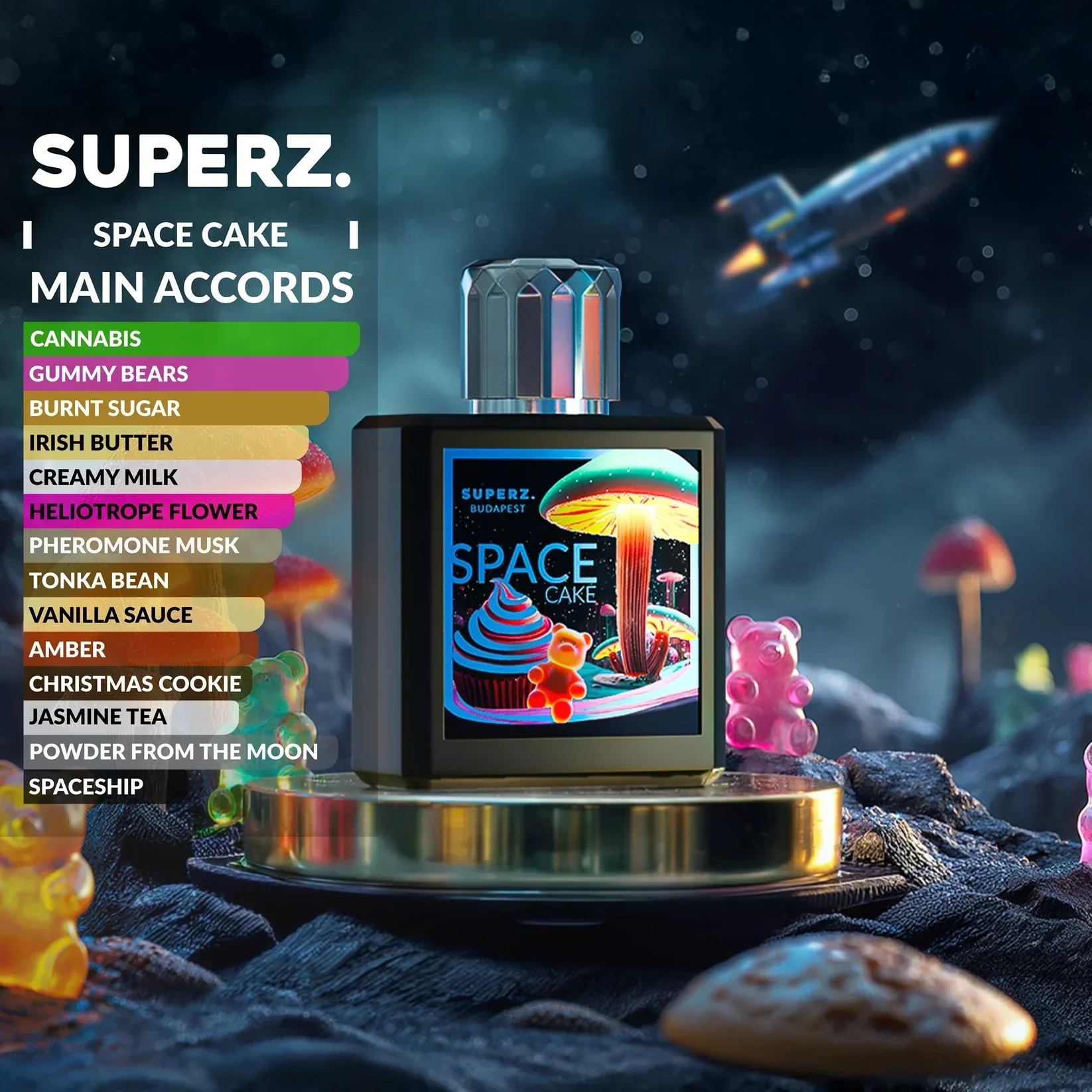 Space Cake SUPERZ BUDAPEST - Muestra 5 ml