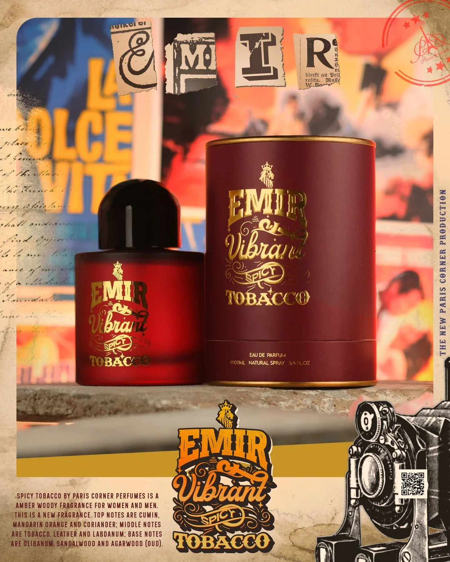 Vibrant Spicy Tobacco Emir Paris Corner 100ml - Muestra 5 ml - Image 2